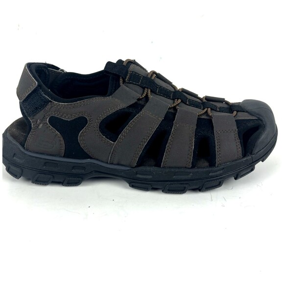 Skechers Relaxed Fit Sandals Mens SZ 8 Brown Closed Toe Hiking Outdoors Durable - Picture 10 of 16